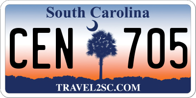 SC license plate CEN705