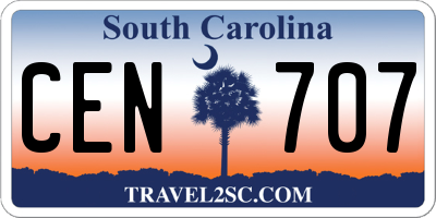SC license plate CEN707