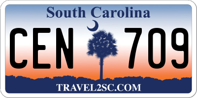 SC license plate CEN709
