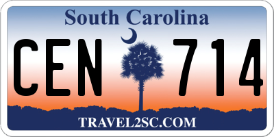 SC license plate CEN714
