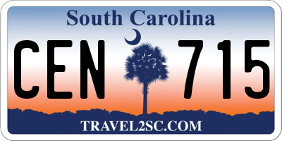 SC license plate CEN715