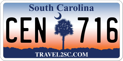 SC license plate CEN716