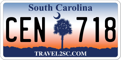 SC license plate CEN718