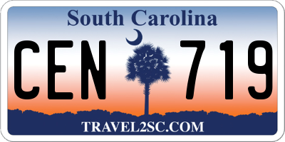 SC license plate CEN719