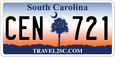 SC license plate CEN721