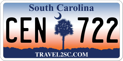 SC license plate CEN722