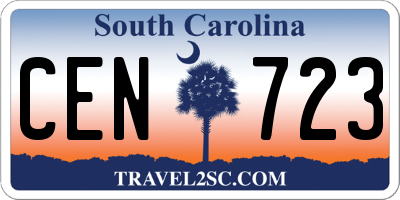 SC license plate CEN723