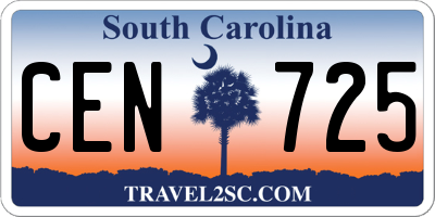 SC license plate CEN725