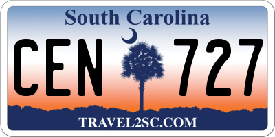 SC license plate CEN727