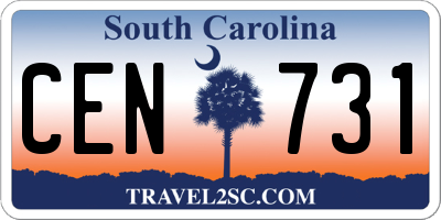 SC license plate CEN731