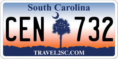 SC license plate CEN732