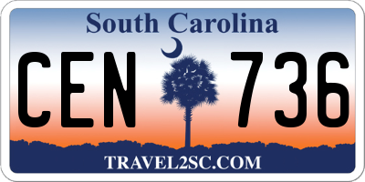SC license plate CEN736
