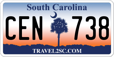 SC license plate CEN738