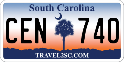 SC license plate CEN740