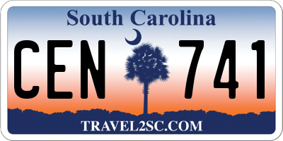SC license plate CEN741