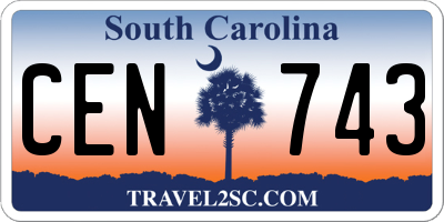 SC license plate CEN743