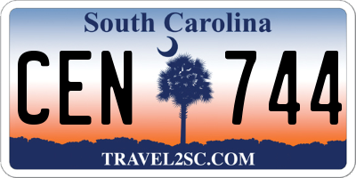 SC license plate CEN744