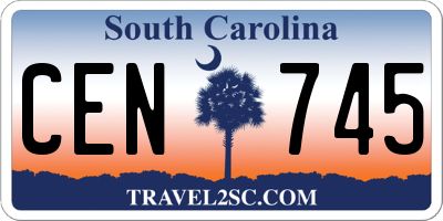 SC license plate CEN745