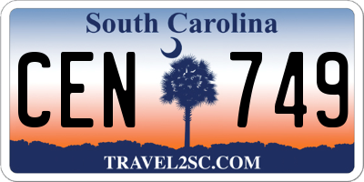SC license plate CEN749