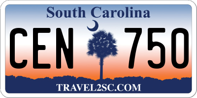 SC license plate CEN750