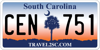 SC license plate CEN751