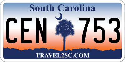 SC license plate CEN753