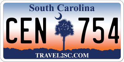 SC license plate CEN754