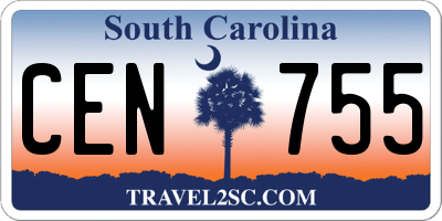 SC license plate CEN755