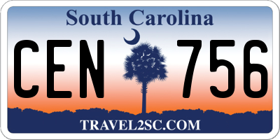 SC license plate CEN756