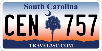 SC license plate CEN757