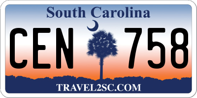 SC license plate CEN758
