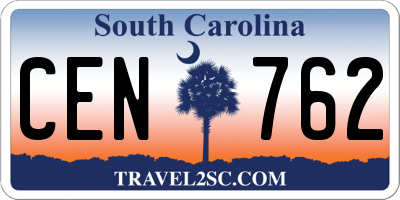 SC license plate CEN762