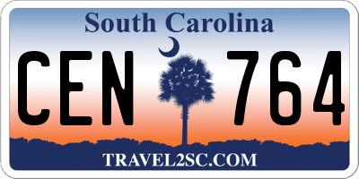 SC license plate CEN764