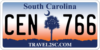 SC license plate CEN766