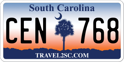 SC license plate CEN768