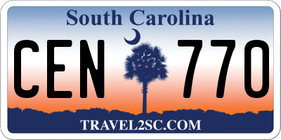 SC license plate CEN770