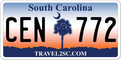 SC license plate CEN772