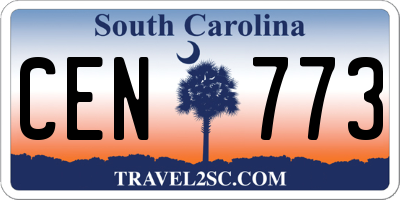 SC license plate CEN773