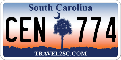 SC license plate CEN774