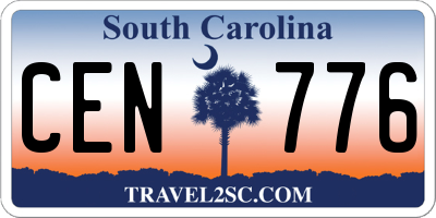 SC license plate CEN776
