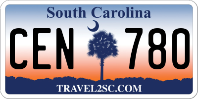 SC license plate CEN780
