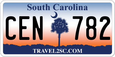 SC license plate CEN782