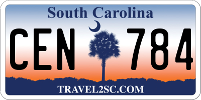 SC license plate CEN784