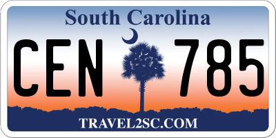 SC license plate CEN785