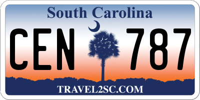 SC license plate CEN787