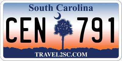 SC license plate CEN791