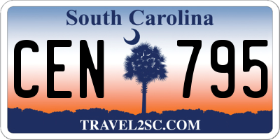SC license plate CEN795