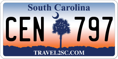 SC license plate CEN797