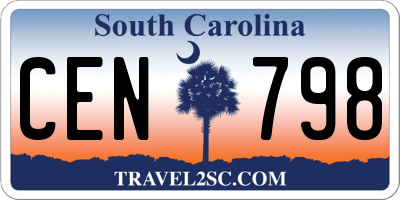 SC license plate CEN798