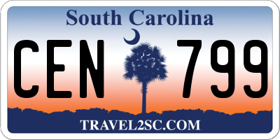 SC license plate CEN799